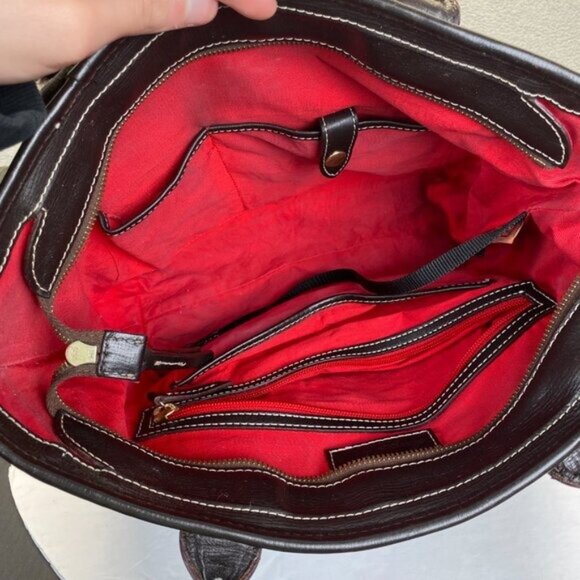 Dooney & Bourke Retro Lexington in Black Leather Tote with an Embossed Pattern - Picture 11 of 14